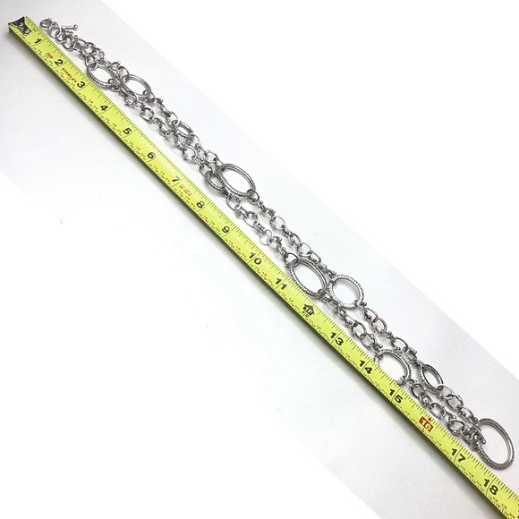 MICHAEL DAWKINS Sterling Silver Caviar Starry Night Link Toggle Necklace 36” - Picture 12 of 17